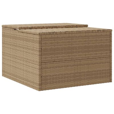 vidaXL Garage pour robot tondeuse beige 86x90x52/57 cm résine tressée