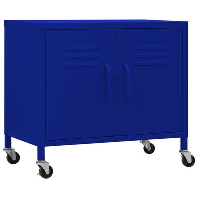 vidaXL Armoire de rangement Bleu marine 60x35x56 cm Acier