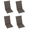 vidaXL Chaises inclinables de jardin lot de 4 et coussins Bois acacia