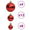 vidaXL Boules de No&euml;l 100 pcs rouge bordeaux 3 / 4 / 6 cm