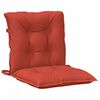 vidaXL Coussins de chaise &agrave; dossier bas lot de 6 rouge m&eacute;lang&eacute; tissu