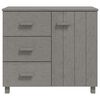 vidaXL Buffet HAMAR Gris clair 90x40x80 cm Bois massif de pin