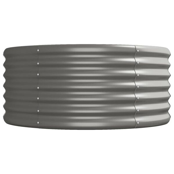 vidaXL Lit sur&eacute;lev&eacute; de jardin Acier galvanis&eacute; 296x80x36 cm gris