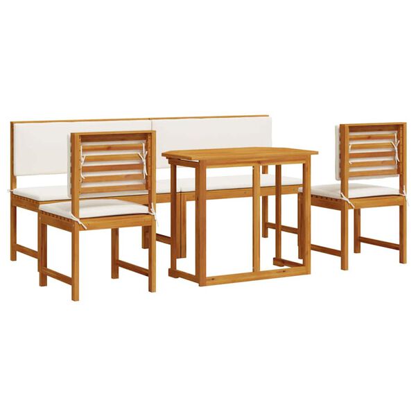 vidaXL Ensemble bistro de jardin 5 pcs Marron Bois d'Acacia Massif
