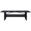 vidaXL Table de jardin Noir 240x90x74 cm R&eacute;sine tress&eacute;e et verre