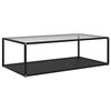 vidaXL Table basse Transparent et noir 120x60x35 cm Verre tremp&eacute;