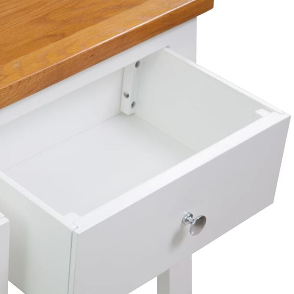 vidaXL Table console 83 x 30 x 73 cm Bois de chêne massif