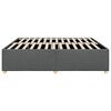 vidaXL Cadre de lit sans matelas gris foncé tissu
