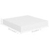 vidaXL &Eacute;tag&egrave;re flottante murale blanc 23x23,5x3,8 cm MDF