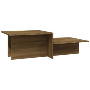 vidaXL Table basse Ch&ecirc;ne marron 111,5x50x33 cm Bois d'ing&eacute;nierie