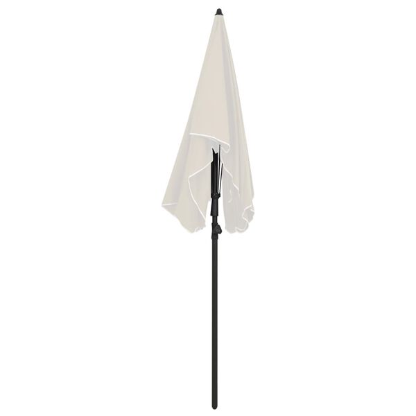 vidaXL Parasol de jardin avec mât 200x130 cm sable