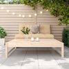 vidaXL Repose-pied de jardin 120x80 cm bois de pin massif