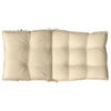 vidaXL Coussins de chaise &agrave; dossier bas lot de 6 beige tissu oxford