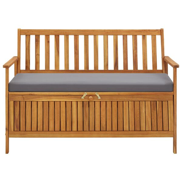 vidaXL Banc de rangement de jardin 120 cm Bois d'acacia solide