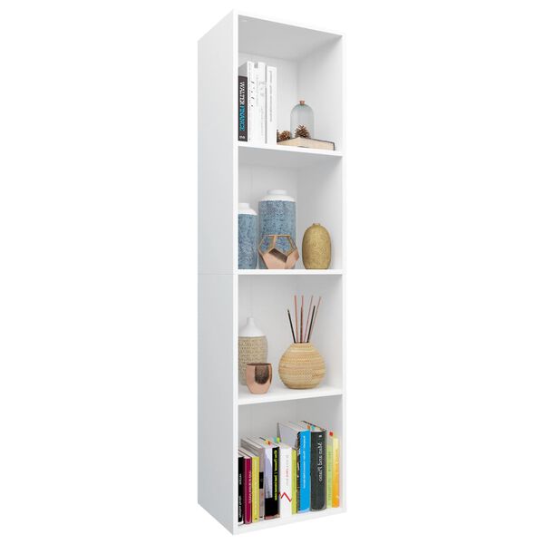 vidaXL Biblioth&egrave;que/Meuble TV Blanc 36x30x143 cm Bois d'ing&eacute;nierie