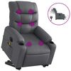 vidaXL Fauteuil inclinable de massage électrique gris similicuir