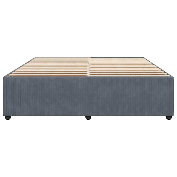 vidaXL Cadre de lit sans matelas gris foncé California velours