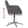 vidaXL Chaises pivotantes à manger lot de 2 Gris foncé Tissu