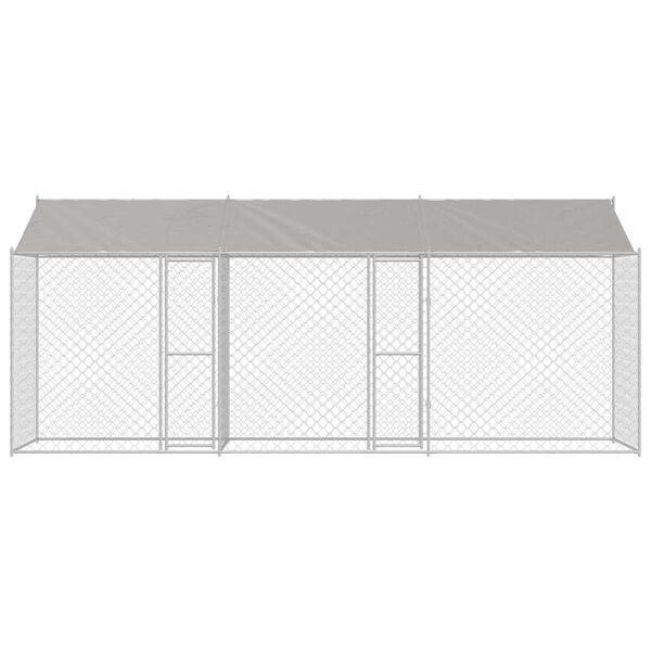 vidaXL Cage pour chien Argent 600 x 200 x 256 cm Acier galvanisé