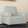 vidaXL Fauteuil Gris clair 60 cm Velours