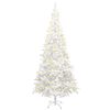 vidaXL Arbre de Noël artificiel pré-éclairé L 240 cm blanc