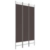 vidaXL Cloison de s&eacute;paration 3 panneaux Marron 120x220 cm Tissu