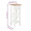 vidaXL Table d'appoint Blanc 27 x 27 x 65,5 cm Bois