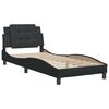 vidaXL Cadre de lit sans matelas Zadar noir 100x190 cm similicuir