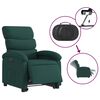 vidaXL Fauteuil inclinable &eacute;lectrique vert fonc&eacute; tissu