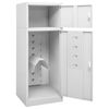 vidaXL Armoire &agrave; selles Gris clair 53x53x140 cm Acier