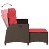 vidaXL Canap&eacute; de jardin inclinable coussins forme L marron polyrotin