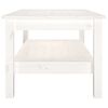 vidaXL Table basse Blanc 80x50x40 cm Bois massif de pin