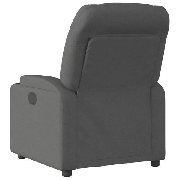 vidaXL Fauteuil inclinable en tissu gris fonc&eacute;
