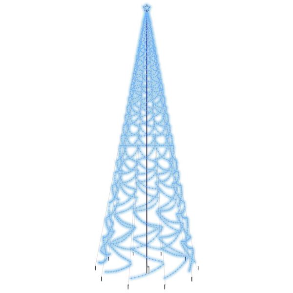 vidaXL Sapin de No&euml;l avec piquet 3000 LED bleu 800 cm