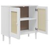 vidaXL Buffet SENJA aspect rotin blanc 80x35x80 cm bois massif de pin