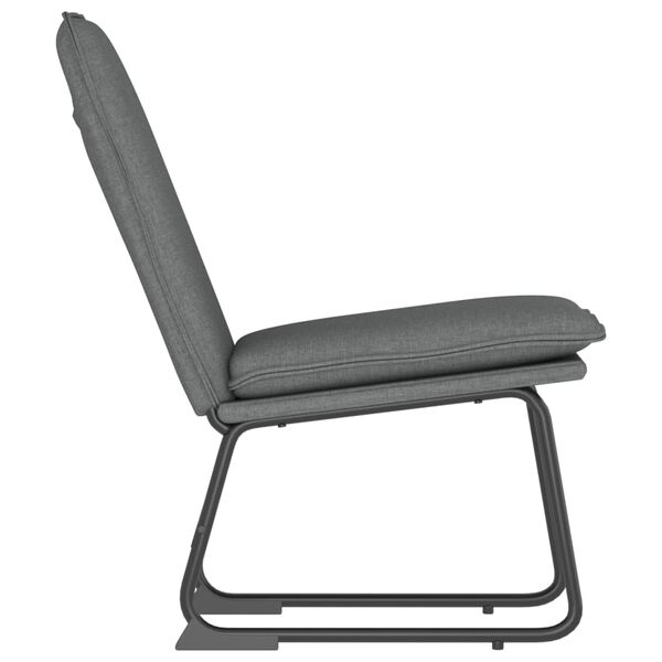 vidaXL Chaise longue Gris fonc&eacute; 52x75x76 cm Tissu
