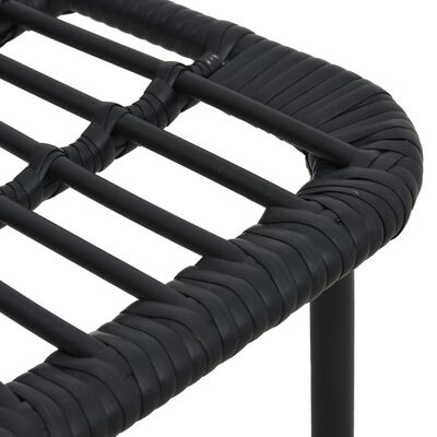 vidaXL Chaises de jardin lot de 2 Résine tressée Noir