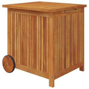 vidaXL Bo&icirc;te de rangement de jardin avec roues 60x50x58 cm Bois acacia