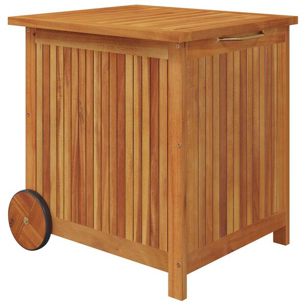 vidaXL Bo&icirc;te de rangement de jardin avec roues 60x50x58 cm Bois acacia