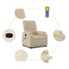 vidaXL Fauteuil de massage inclinable crème tissu
