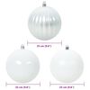 vidaXL Ensemble de Boules de No&euml;l XXL 3 pcs Blanc Plastique