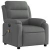 vidaXL Fauteuil inclinable de massage &eacute;lectrique gris fonc&eacute; tissu