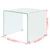 vidaXL Table basse 49,5 x 50 x 45 cm Verre trempé Transparent
