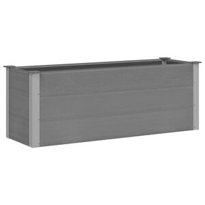 vidaXL Lit sur&eacute;lev&eacute; de jardin WPC 150x50x54 cm Gris