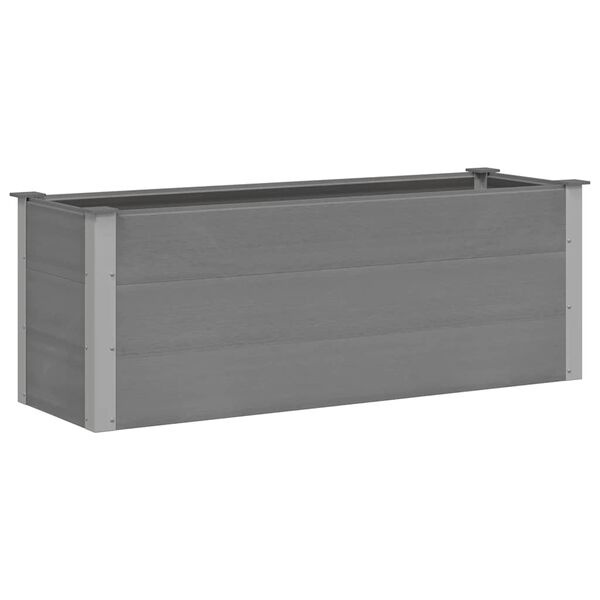vidaXL Lit sur&eacute;lev&eacute; de jardin WPC 150x50x54 cm Gris