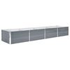 vidaXL Lit sur&eacute;lev&eacute; de jardin Acier galvanis&eacute; 320x80x45 cm Gris