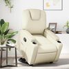vidaXL Fauteuil inclinable cr&egrave;me similicuir