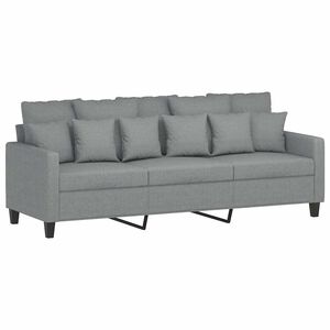 vidaXL Canap&eacute; &agrave; 3 places Gris clair 180 cm Tissu