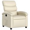 vidaXL Fauteuil inclinable en similicuir crème