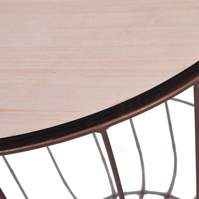 vidaXL Table basse Cuivre Ø 39,5 cm MDF